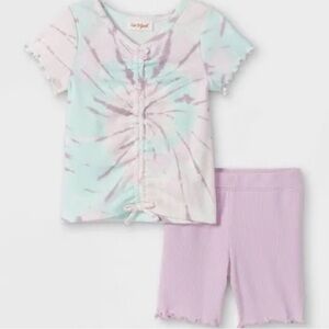 Cat & Jack Tie-Dye Marching Set - Mint and Lavender